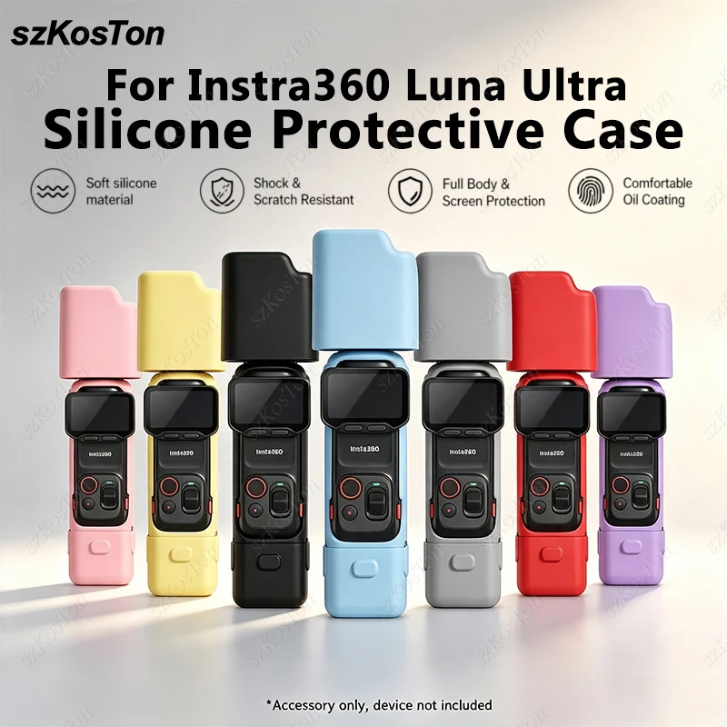 Silicone Protective Case for Insta360 Luna Ultra Full Coverage Protection Anti-scratch Cover for Camera Shell Accessories