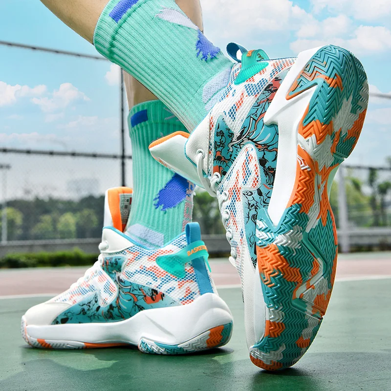 Scarpe da basket da uomo originali maschili traspiranti unisex taglie forti moda resistente all'usura trainer sneakers da esterno antiscivolo Luxyry