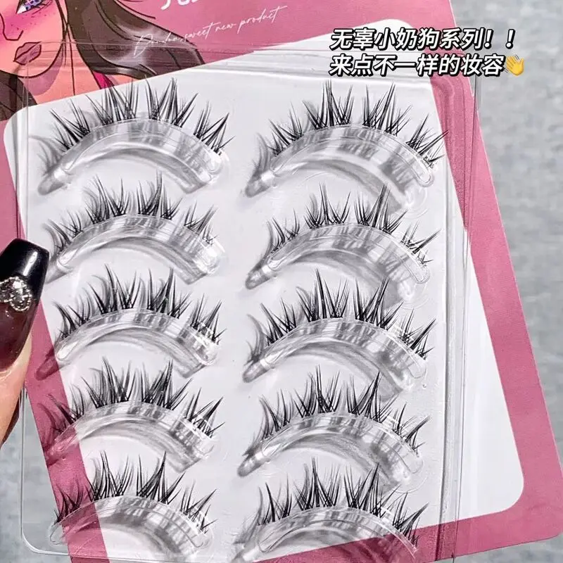 Ciglia per cani dolci Doudou, ciglia finte per occhi di cane, trilogia per persone pigre, naturale e quotidiana, stile monopezzo, autog Innesto completo