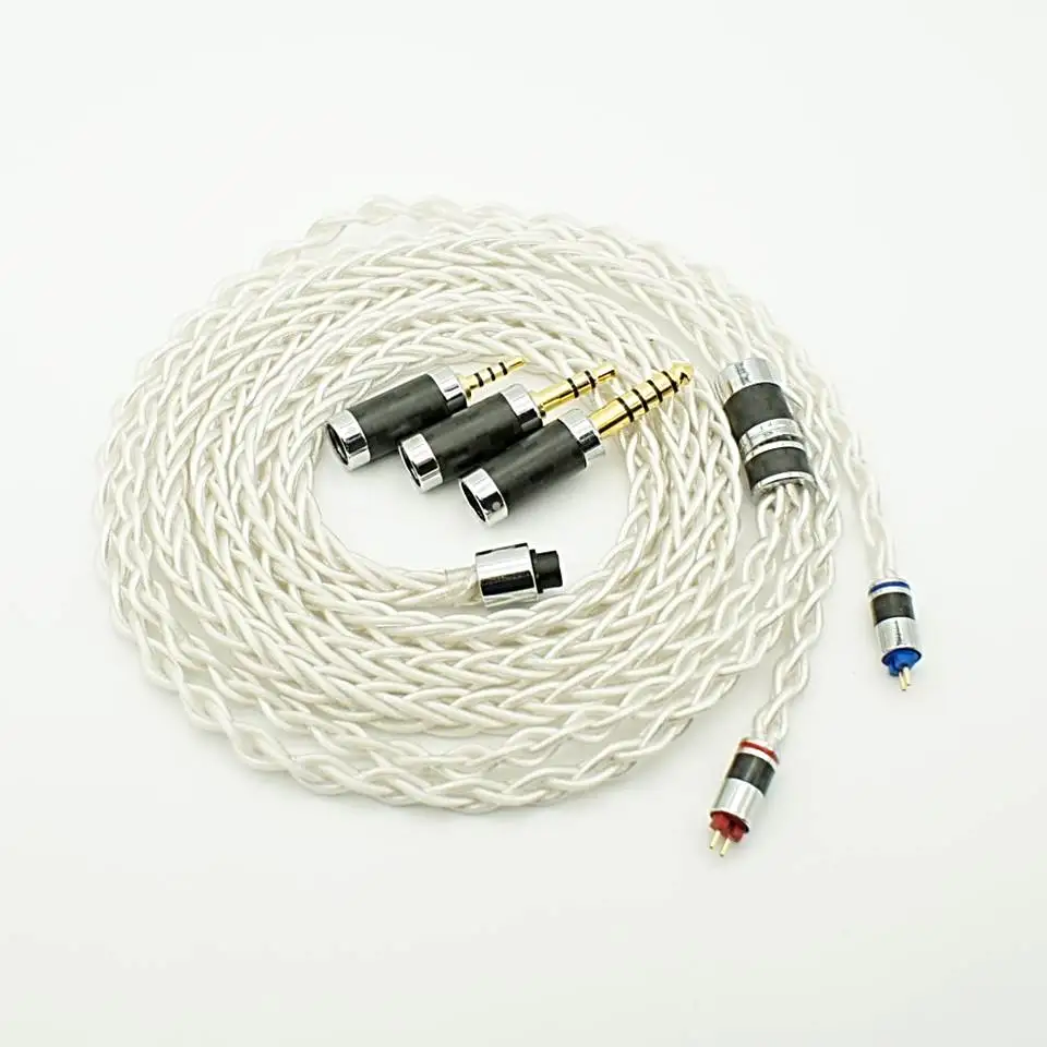 Penon ASOS 8 Shares Alloy Copper & OCC Silver-plated Mixed Earphone Replacement Cable IEM Upgrade Cable with 3-in-1 Modular Plug