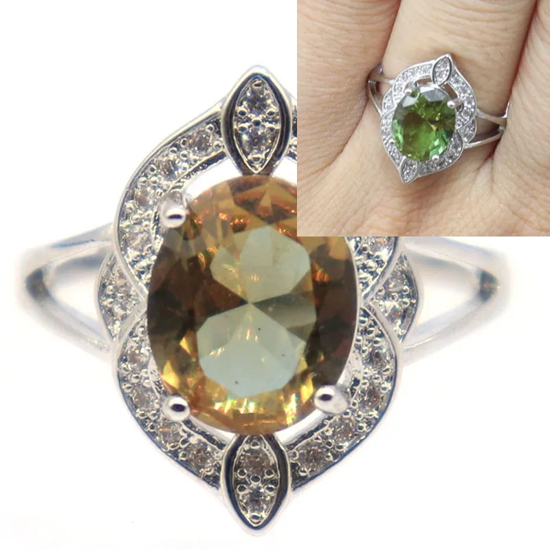 Buy 3 Get 1 Free 3g Customized 925 SOLID STERLING SILVER Rings Color Changing Alexandrite Topaz Zultanite Ruby Sapphire Emerald