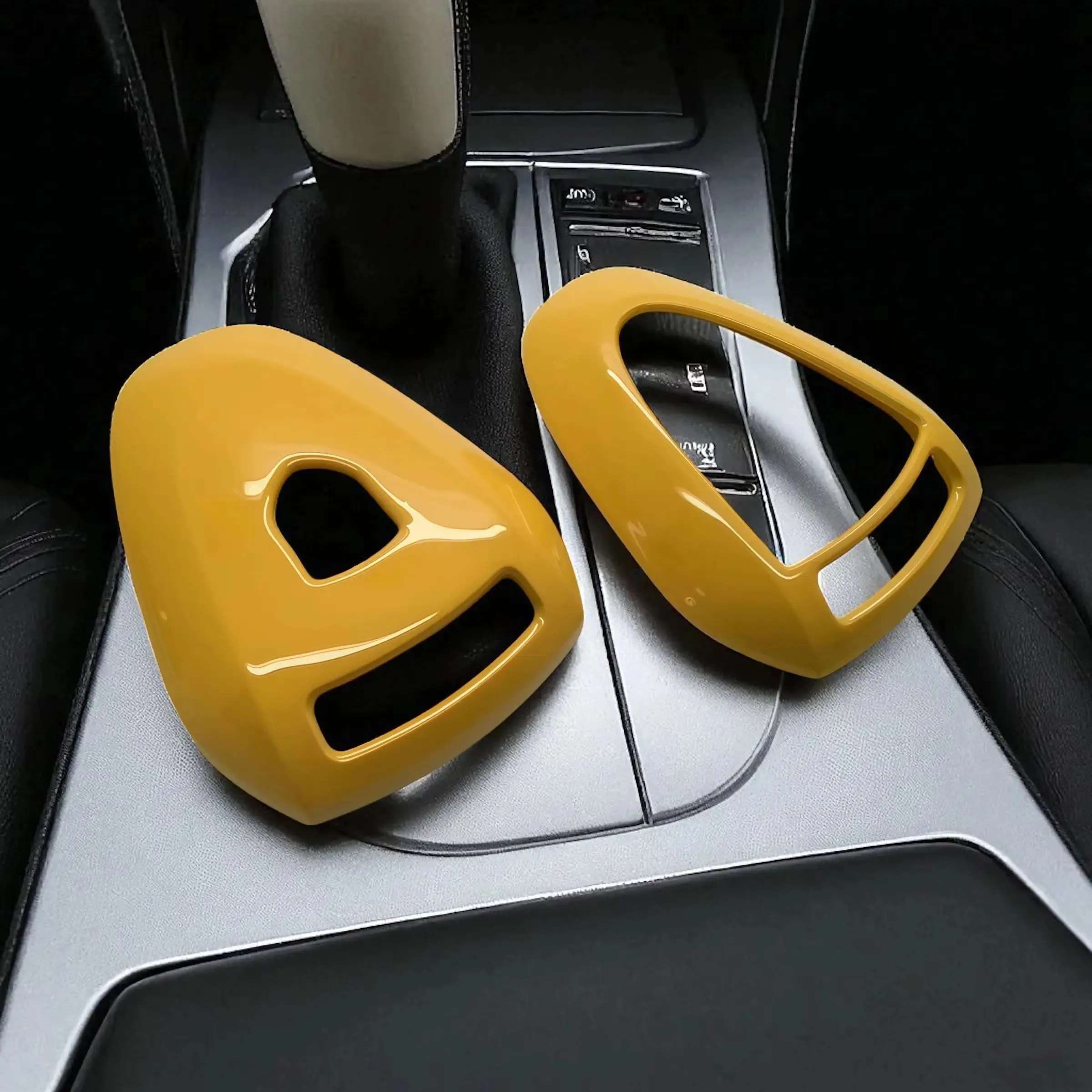 

Gloss Yellow Remote Key Fob Shell Protective Case Cover For Porsche 911 997 Cayman Boxster 987 2005-2008 2/3 Button Black Head