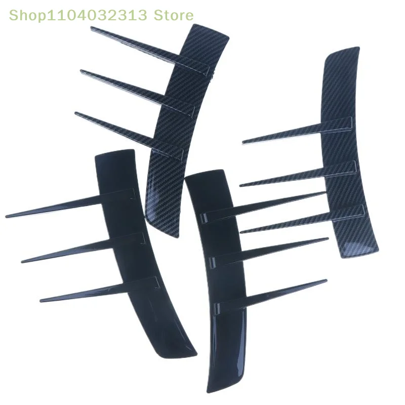 2/8 قطعة المصد الأمامي تنفيس ملصق باب السيارة الجانب تعديل نموذج بطة نوع الفاصل مجموعة أجزاء العملة الخارجية #5