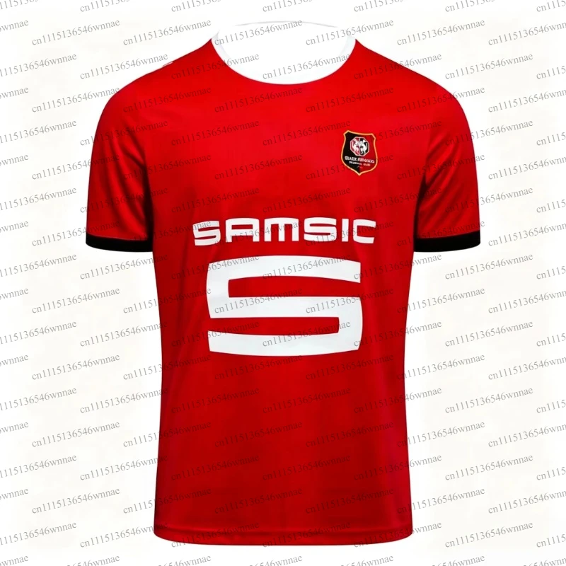 2026 New Hot Y2k Men's Stade Rennais Home Soccer Jersey Short Sleeve Breathable Football Shirt Fans Version