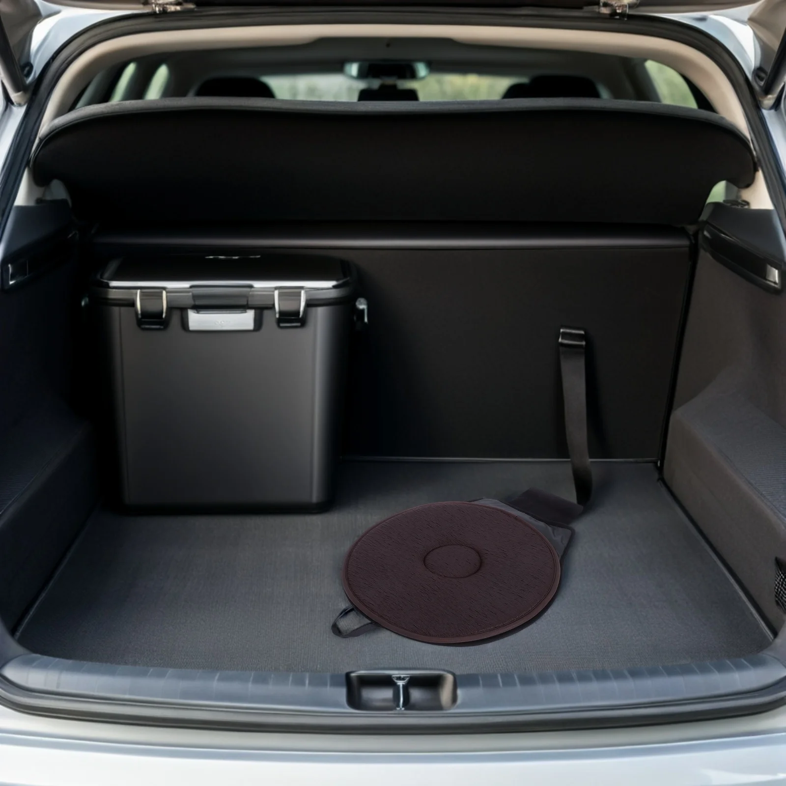 

360 Degree Rotating Car Seat Cushion Breathable Fabric Anti Slip Base Lightweight Portable for Car Home Office