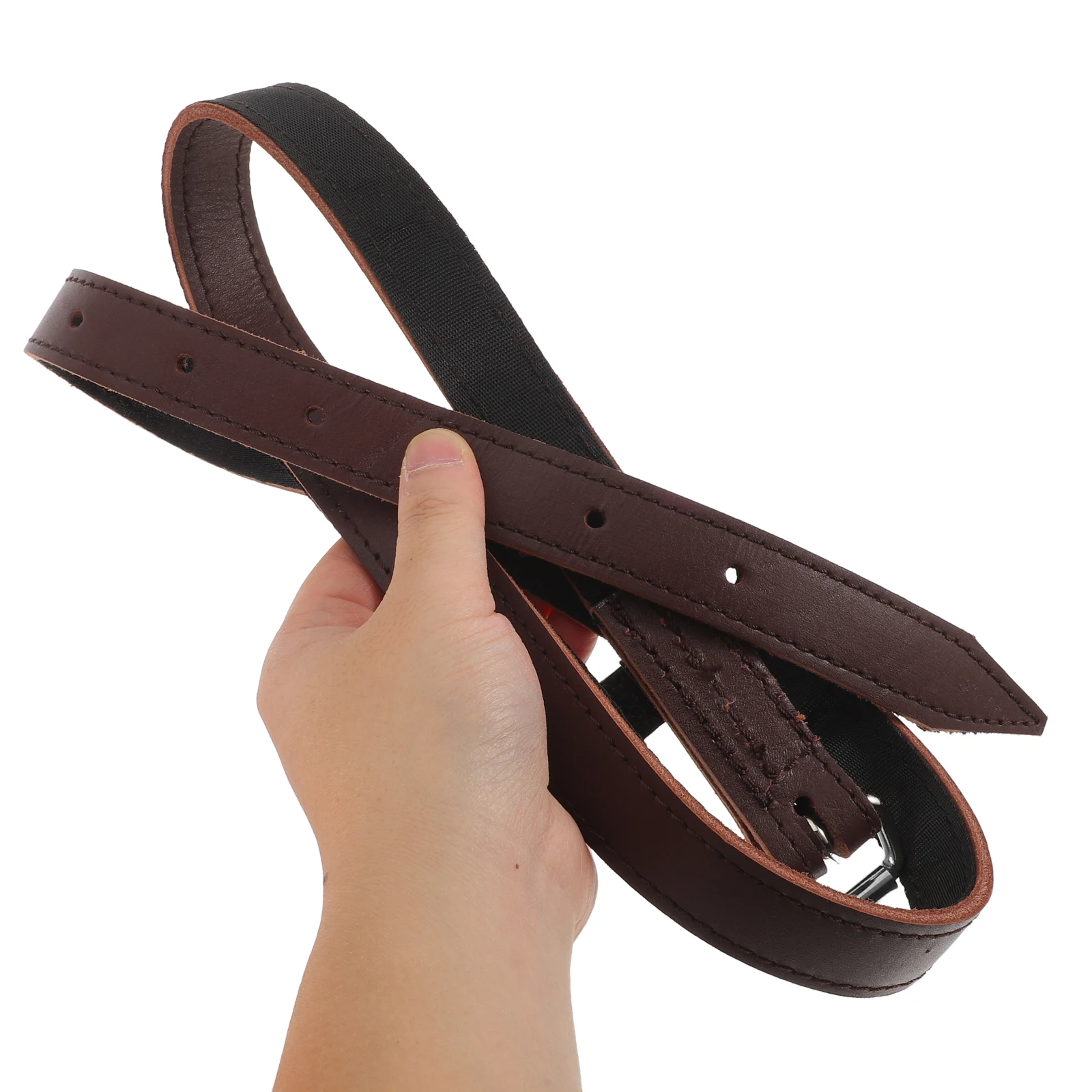 

Professional Equestrian Stirrup Leathers Brown Full Grain Oil Treated Non-Stretch Adjustable Riding Strap For Training