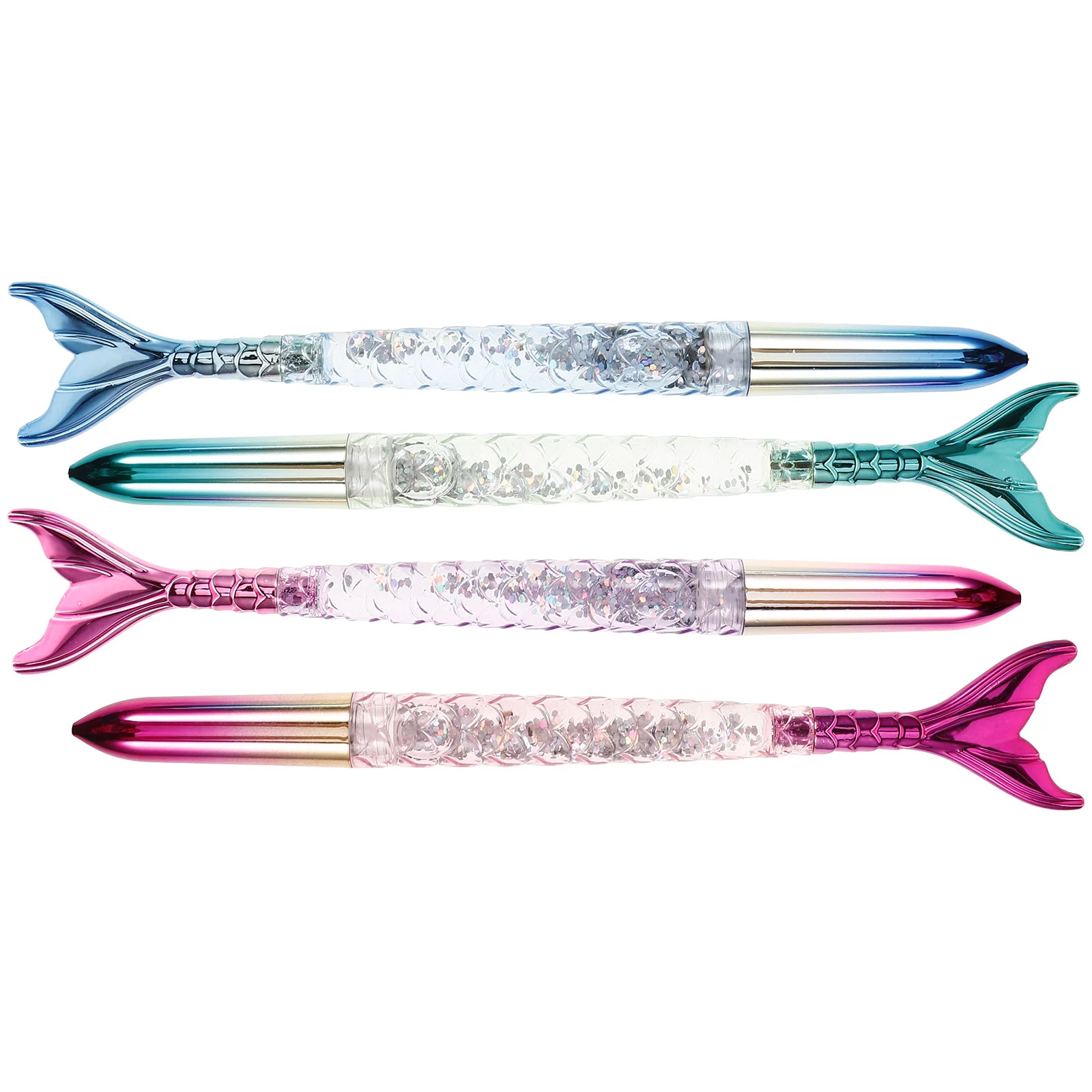 

4 Pcs Mermaid Pen Ballpoint Pens Writing Children Portable Modeling for Plastic Creative