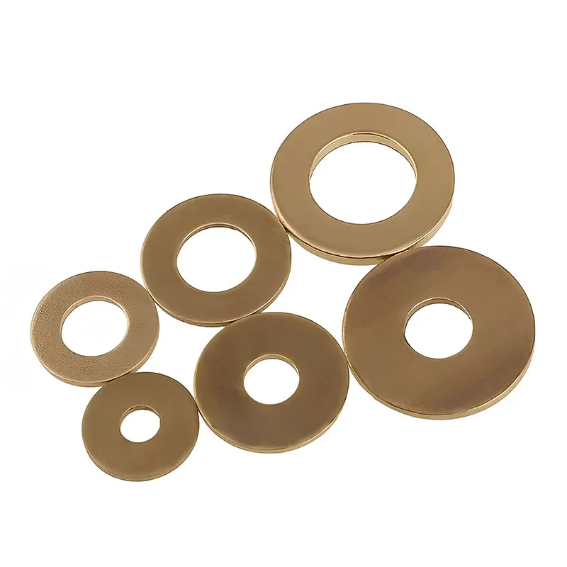 1~100Pcs Solid Brass Copper Flat Washer M2 M2.5 M3 M4 M5 M6 M8 M10 M12 M14 M16 M18 M20 Shim Pad Ring Spacer Circular Meson