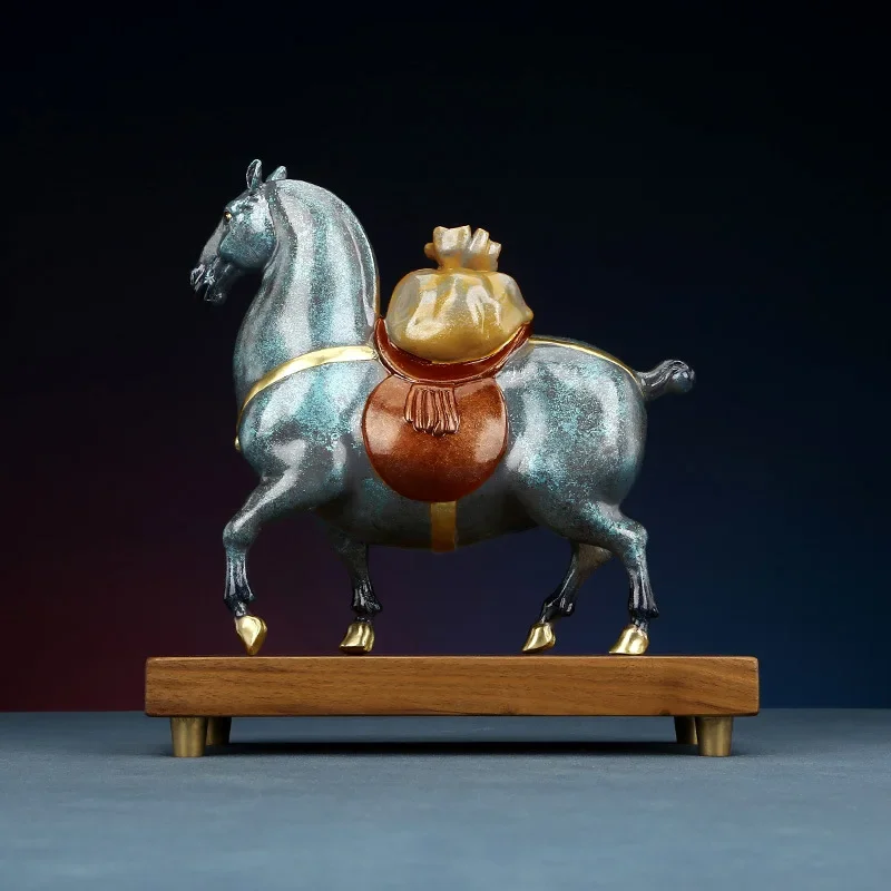 Home office Bronze Horse Crafts Rich Decoration Interior Desktop Religious Gifts Instant Success