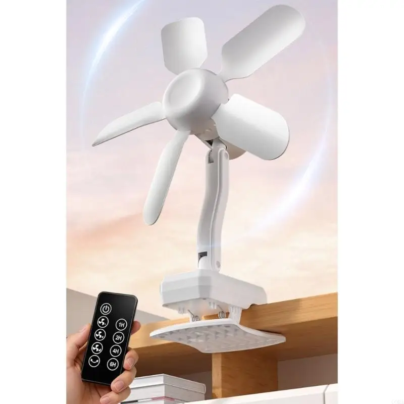 CORA 3 Speed Adjustable Desktop Circulating Fan Rechargeable Table Fan Office Wall