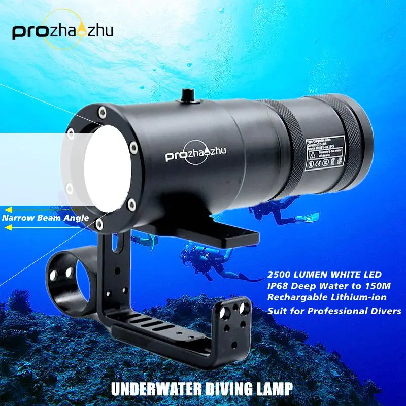 

Technical Diving Light SFT40 2500 Lumen IP68 Waterproof 200M Rechargeable Diving Lamp With Goodman Handle