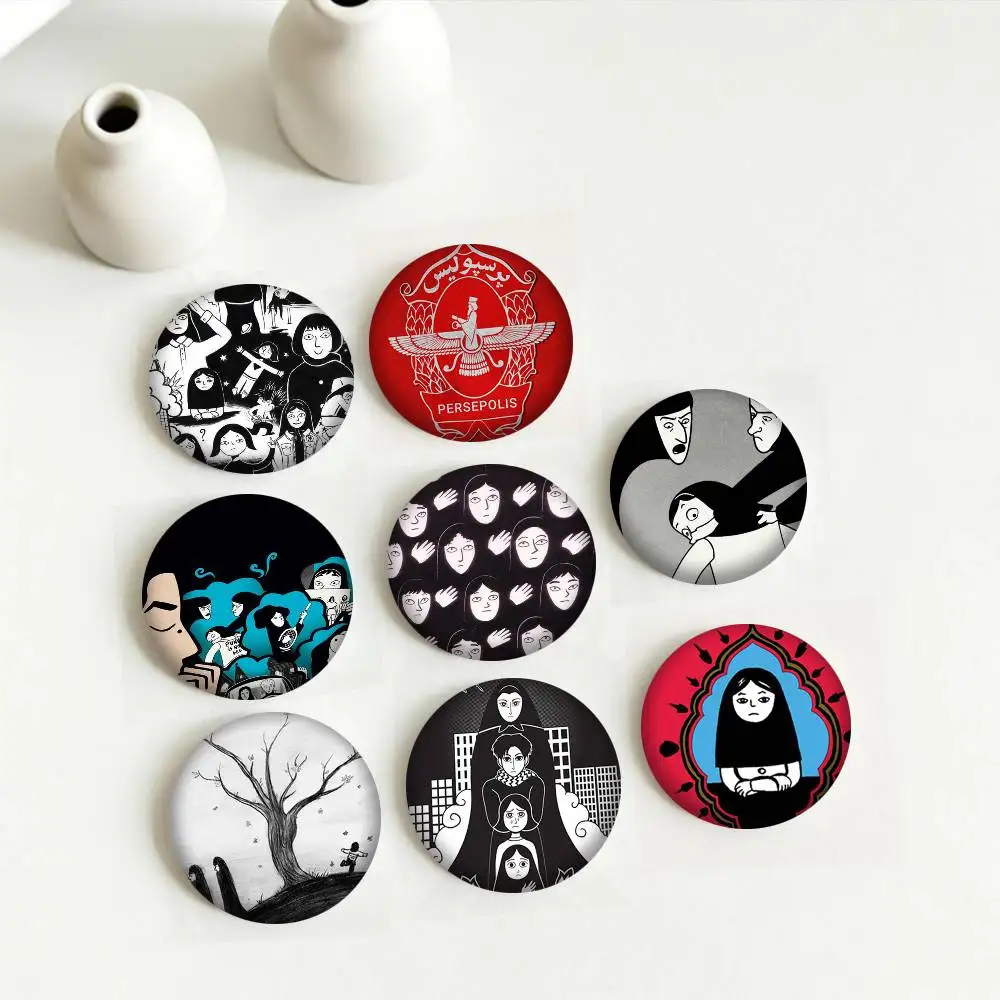 

Persepolis 25mm 32mm 44mm 58mm 75mm Brooches Badges Pins for Accessories Gift