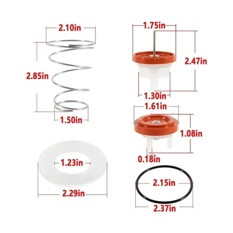 Reparatursatz für Anti-Siphon-Ventile RK1-720A RK1-720AB mit Feder-O-Ringen und Unterlegscheibenteilen, geeignet für den D2RD – Detail 6