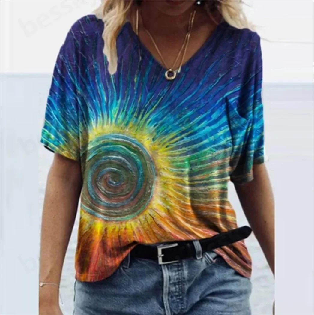 

Women's casual print short-sleeved T-shirt top