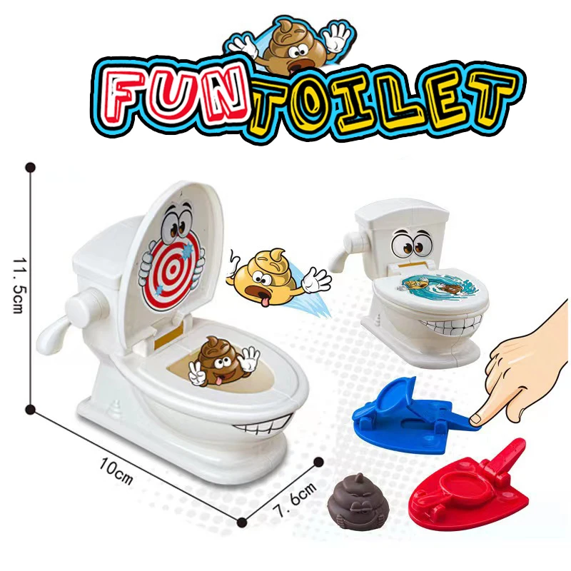 

1Set Funny Toilet Spoof Toys Catapult Poop Trick Toilet Prop Children Adults Games Parent-Child Toys