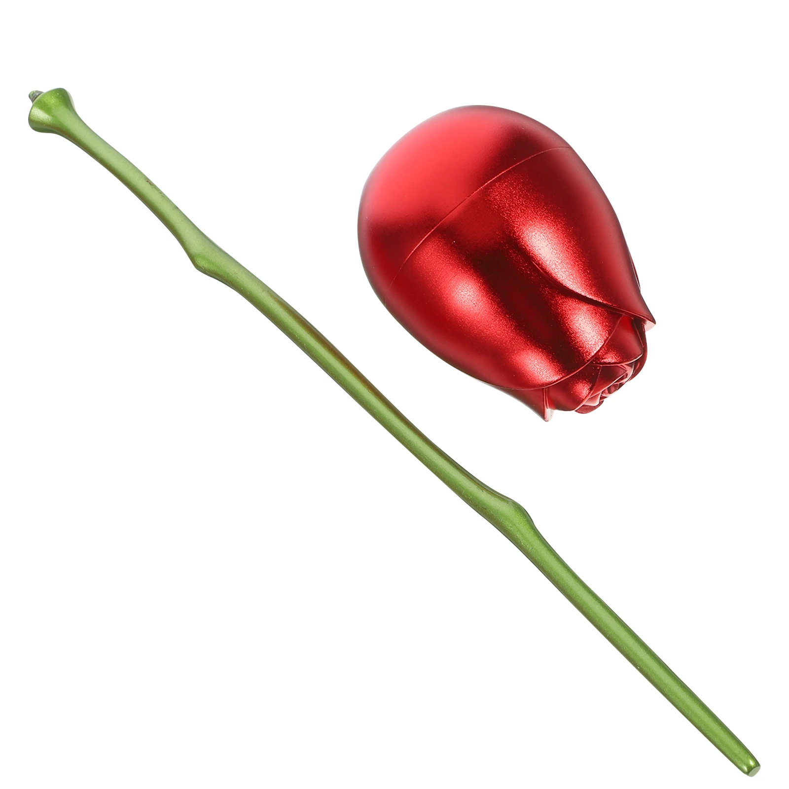 

Rose Gift Box Romantic Red Metal Flower Ring Jewelry Holder Plastic Case ganizer Valentine Proposal Wedding Engagement Present
