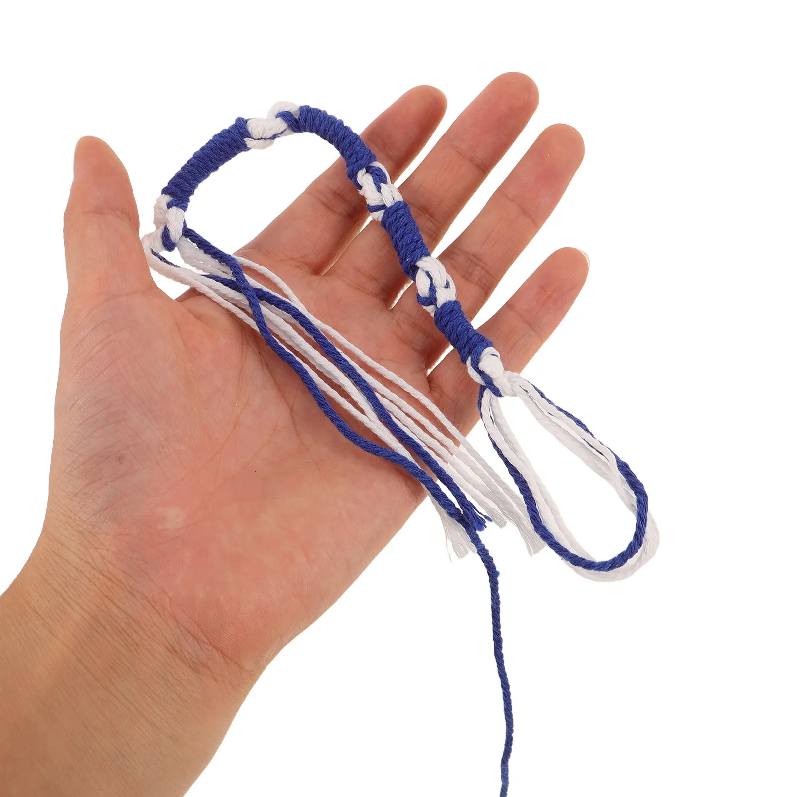 8 Piezas de Borlas Tzitzit Azules y Blancas Hechas a Mano, Repuestos para Manto de Oración Judío, Cuerdas Tzitzit Tradicionales para Reparación de Talit