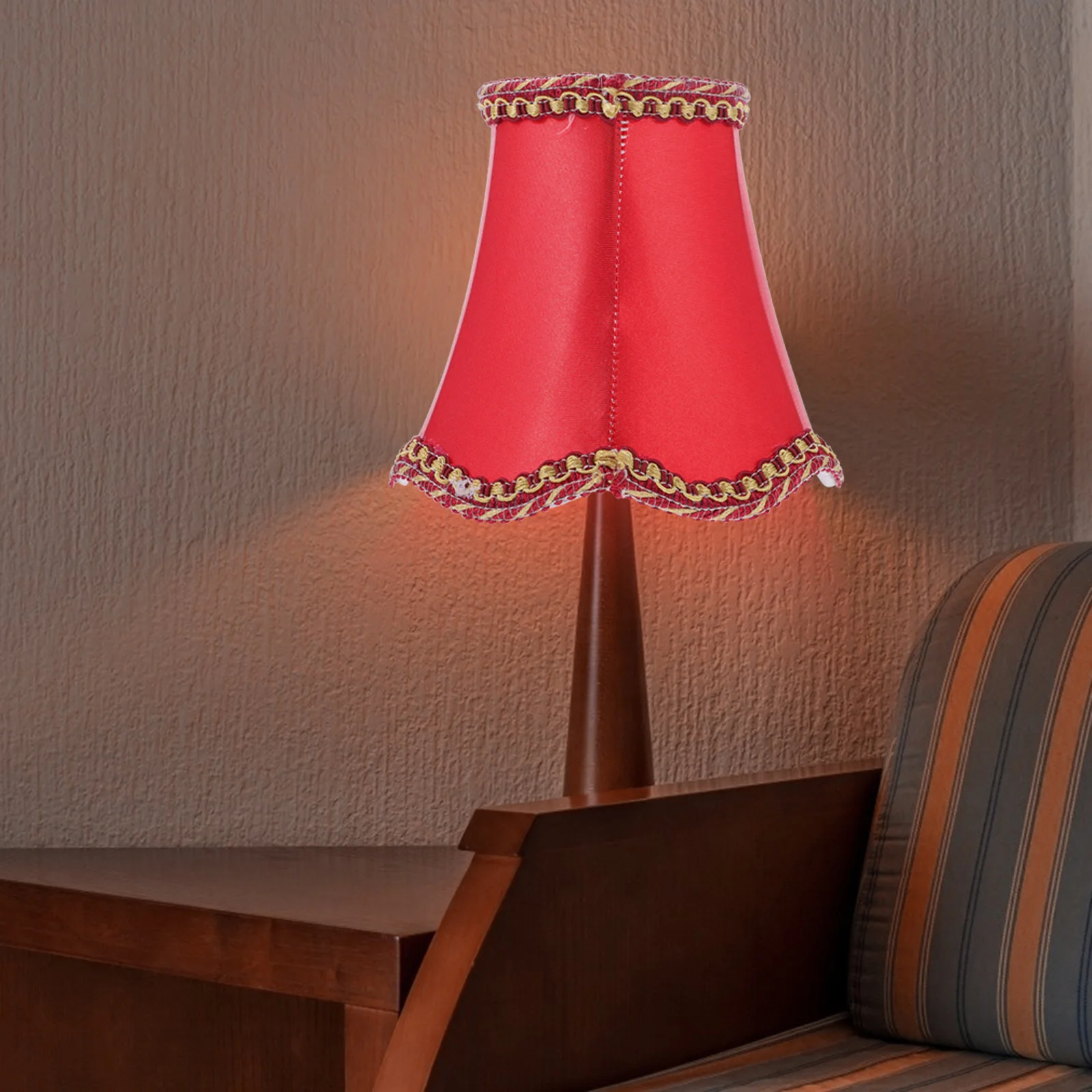 

1Pcs Cloth Lampshade Ceiling Light Shade Simple Wave Bottom Decorative Lamp Cover Home Light Accessory Soft Diffuse Lighting