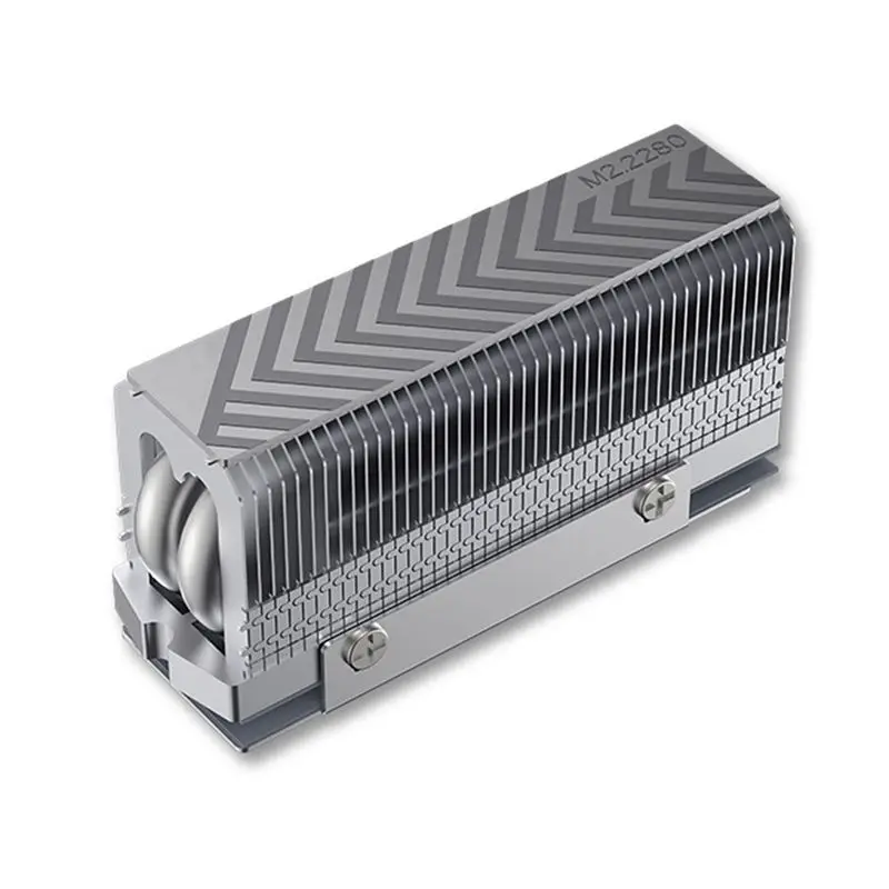 Delicate Texture-M.2 2280 Nvme SSD Heat Sink Cooler Dual Heat Pipes High-Performance Thermal Pad For 2280 SSD PC Computer SSD Co