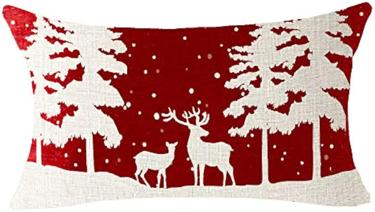 Plaid Christmas Merry Snowman Deer Pine Snowflake Blessing Gift Throw Pillowcase Linen Waist Pillowcase Decoration