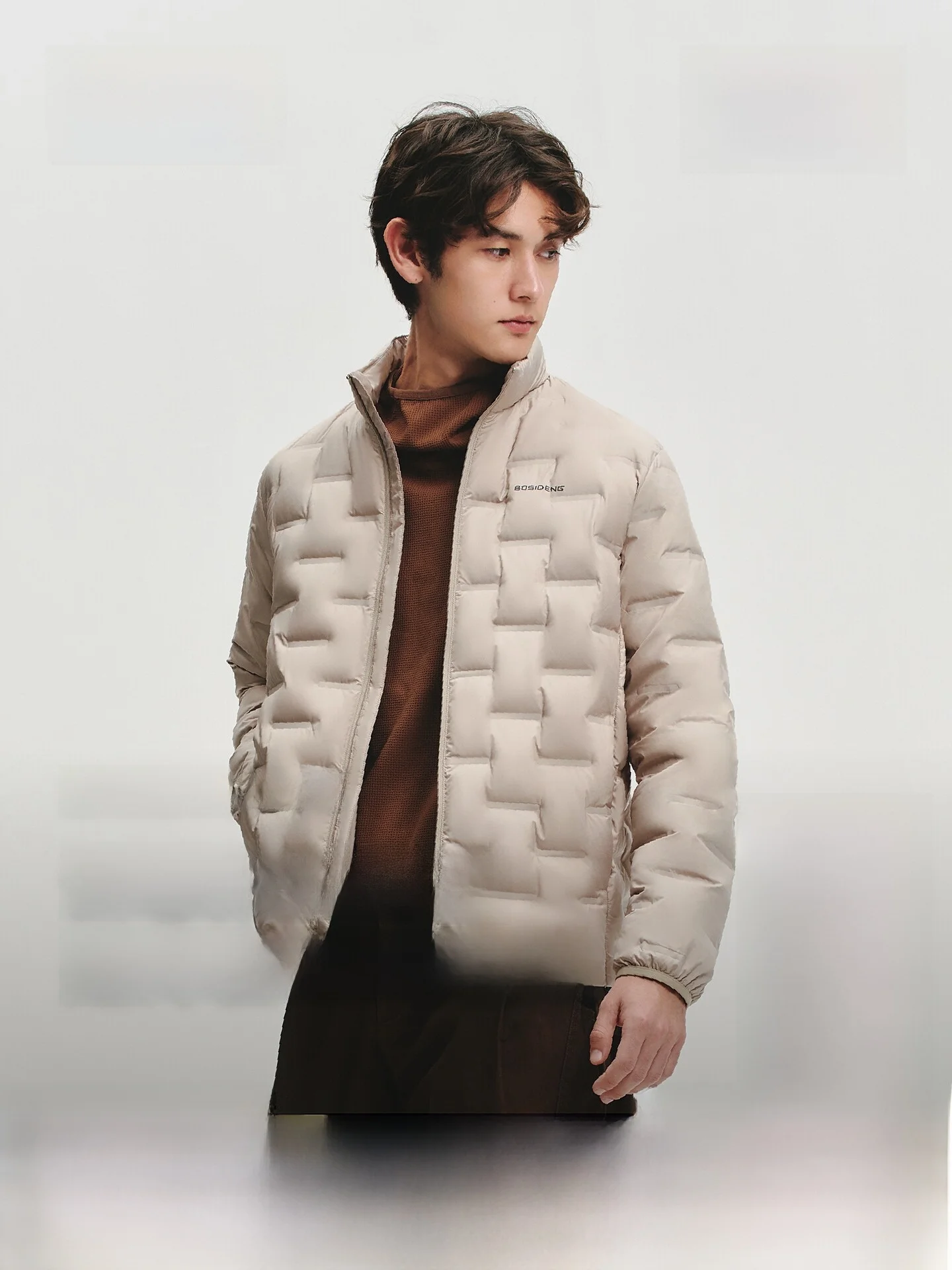 

Cloud Sensation Goose down Parka Lightweight Stand Collar Men's Jaet Warm Faionable Spring Youth Active Sle Bosideng