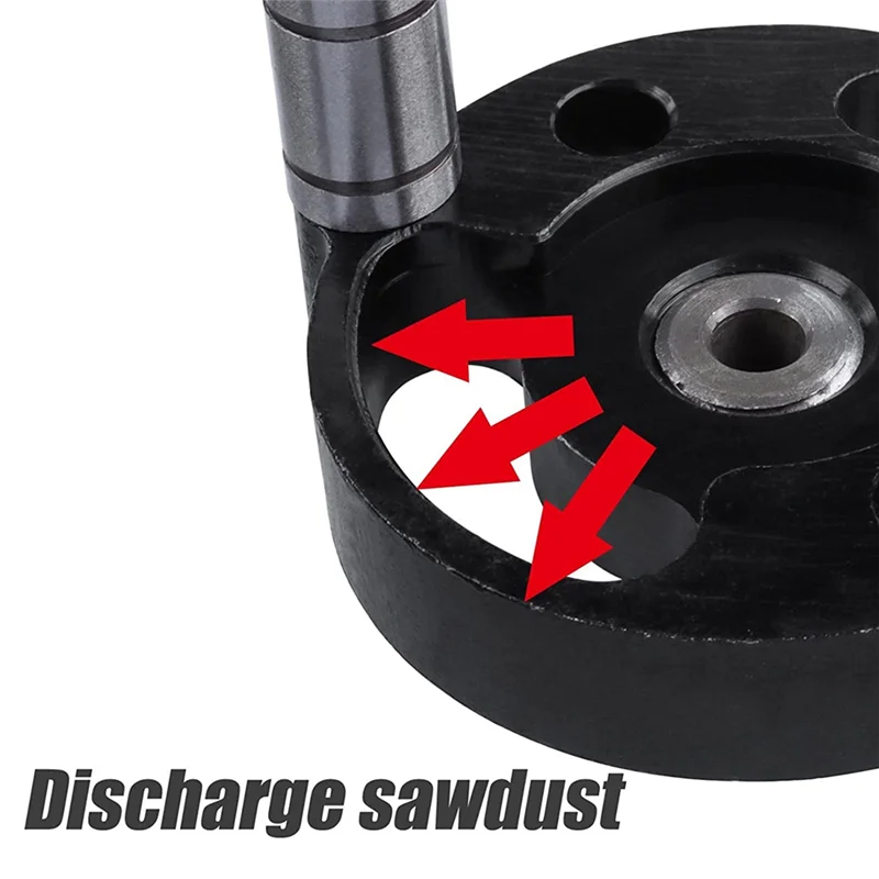 A43F-Verticale Tassello Jig Lavorazione del legno Perforatrice Guida per trapano autocentrante Localizzatore Nero per strumenti di collegamento mobili fai da te