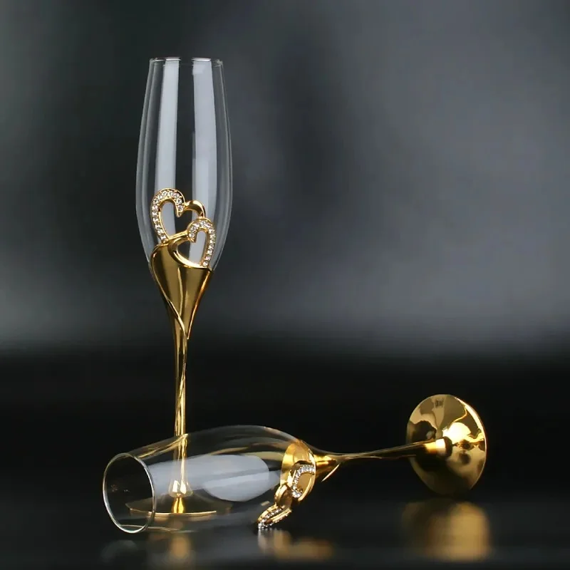 2pcs Light Luxury High-end Crystal Cup Red Wine Glass Set Tall Glass Party Wine Glass Glasses DrinkingGlasses for ChampagneFlute