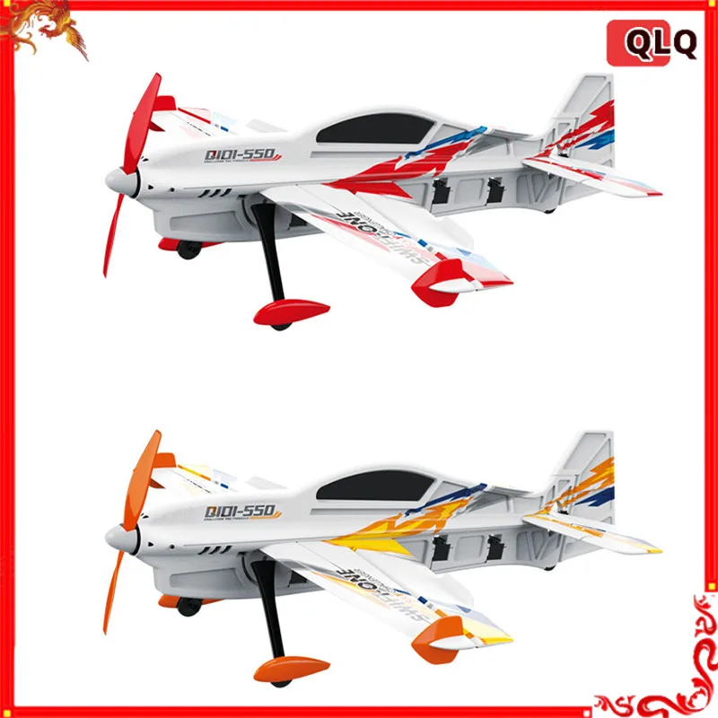 Rc Plane New Six Channel Stunt Remote Control Aircraft Indoor Outdoor Fixed Wing Foam Brushless Motor One Button Crane Glider