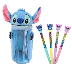 Disney-Trousse à crayons en peluche Stitch Anime Figure, Poudres cosmétiques de maquillage, Porte-monnaie, Portefeuille, Jouets, Cadeaux, Kawaii, Lotso