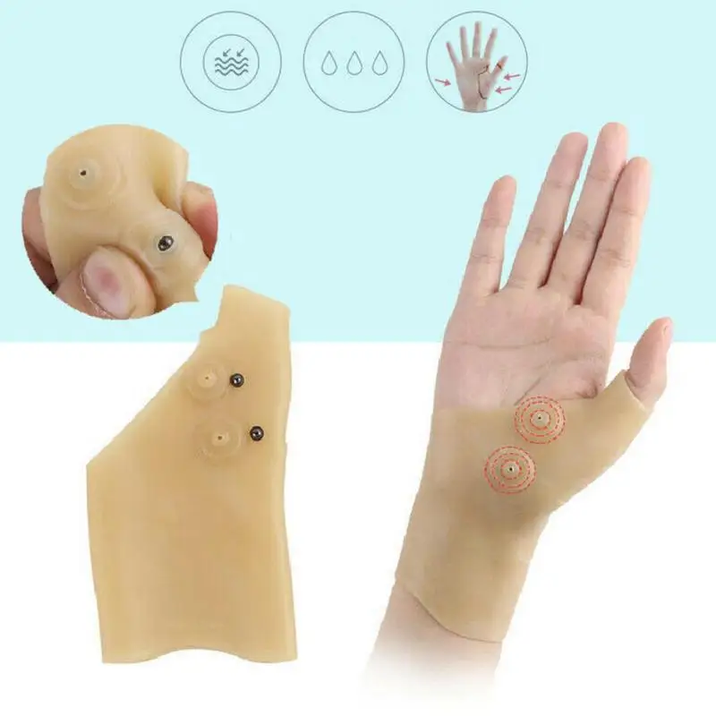 Magnetic Therapy Wrist Gel Tendinitis Brace Silicone Thumb Glove Support Corrector Right Left Hand Arthritiss Pain Relief 1pc