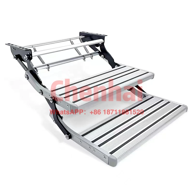 

Factory Sales Electric RV Step Aluminum Auto Double Step for Travel Trailer Camper Van Motorhome