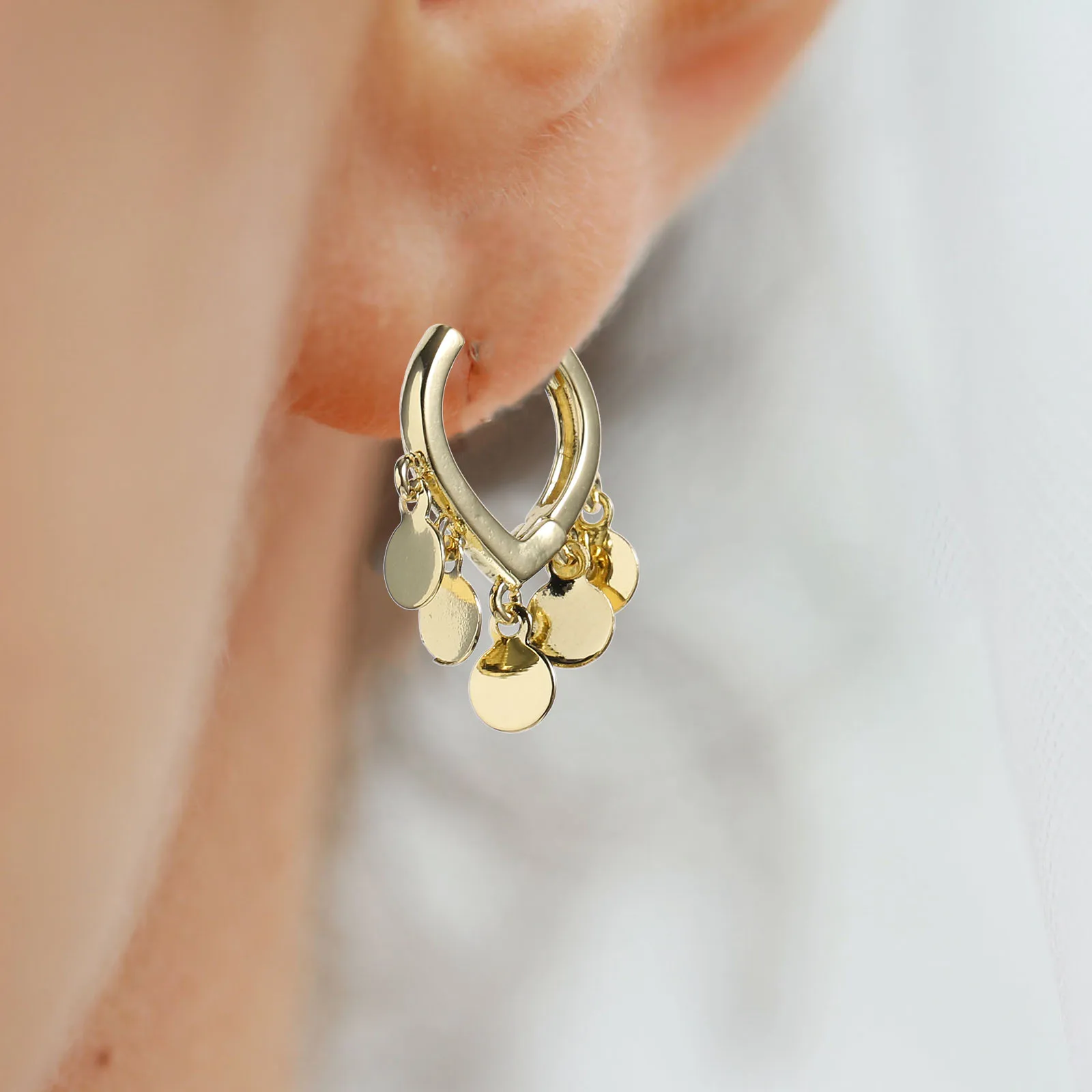 

Sturdy Metal Tassel Earrings Trendy Heart Drop Earrings Fashionable Hoop Earrings Aesthetic Jewelries