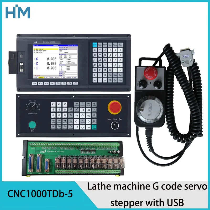 Powerful CNC Controller SZGH-CNC1000TDb-5 Five-axis CNC Controller for Lathe machine G code servo stepper with USB