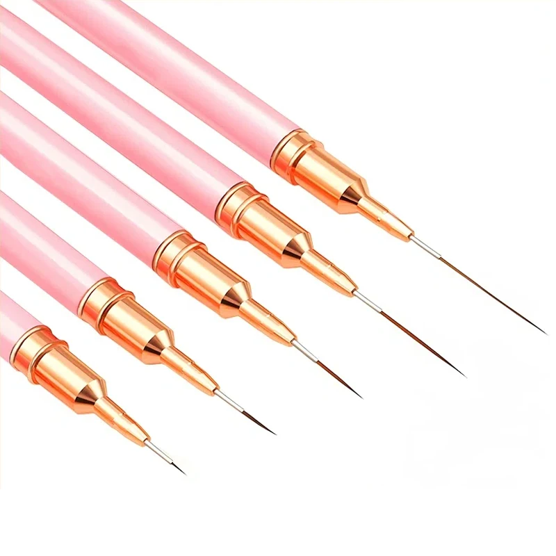 

7/9/11/15/25mm Nail Liner Brush Set Drawing Lines Stripe Painting Flower Pen Nail Art Manicure DIY Manicure Design Accessories