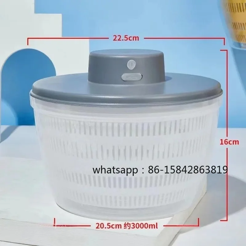 Electric Vegetable Dehydrator Salad Water Shaking Skewers Large Capacity Washing Vegetable Filling Draining Water Squeezer