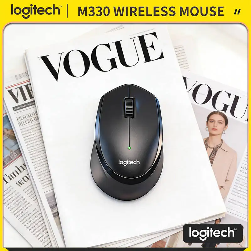 

Logitech M330 Wireless Silent Mouse 2.4G Cordless High Precision Tracking Comfortable Grip for Mac Windows PC