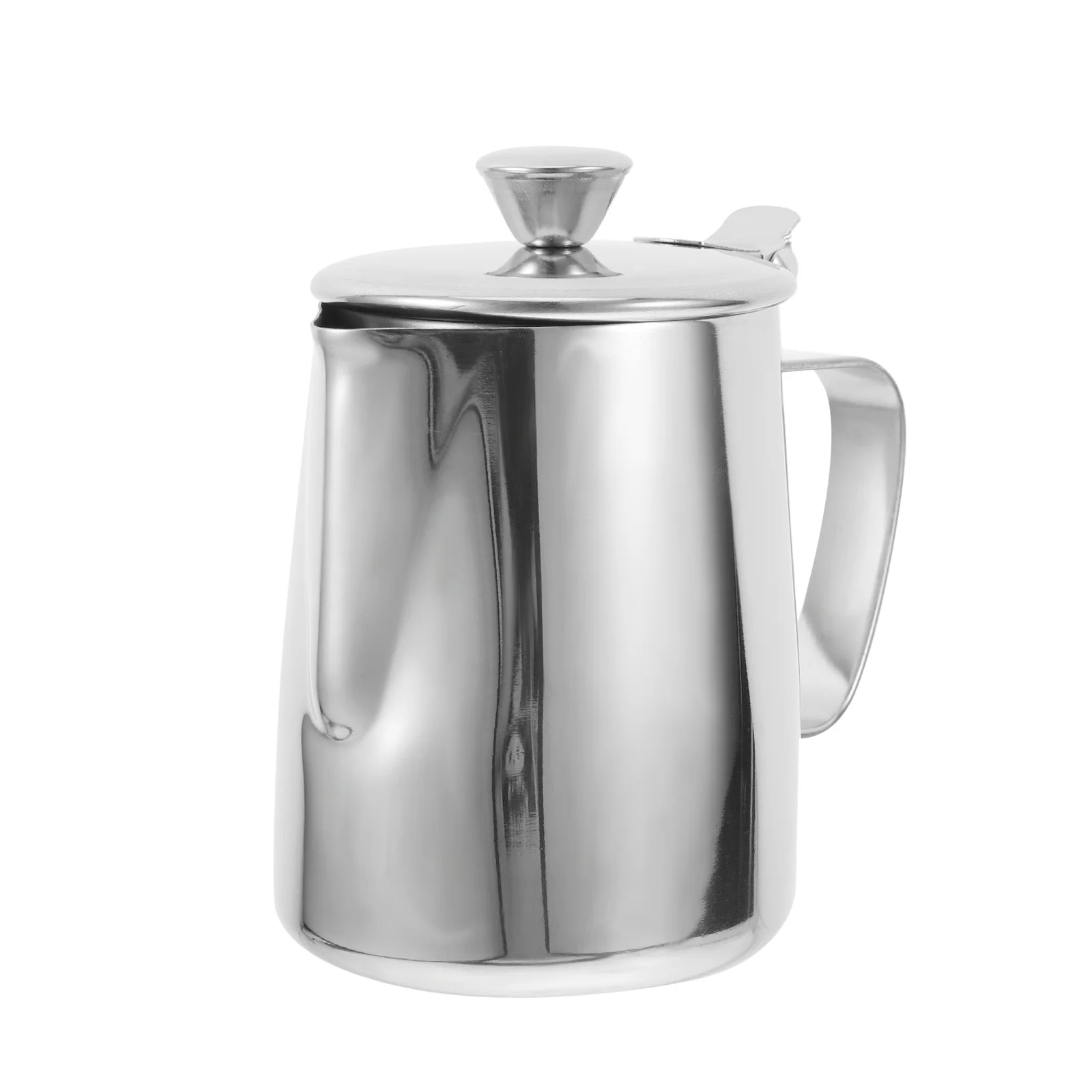 

Stainless Steel Milk Frothing Pitcher Lid 350Ml Precision Spout Latte Art Espresso Jug Coffee Frother Cup for Home
