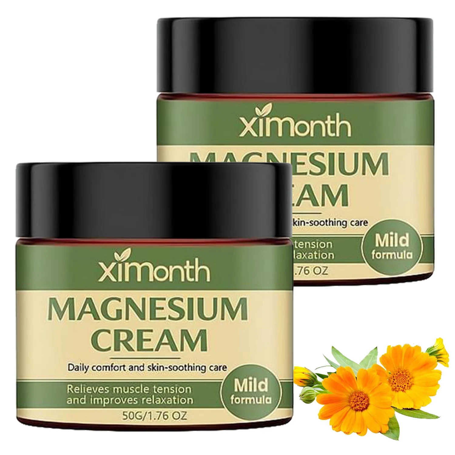 Magnesium Cream Magnesium Lotion for Sleep Pain & Leg Cramp Chloride Cream for Muscle Relaxation Calm Moisturizing