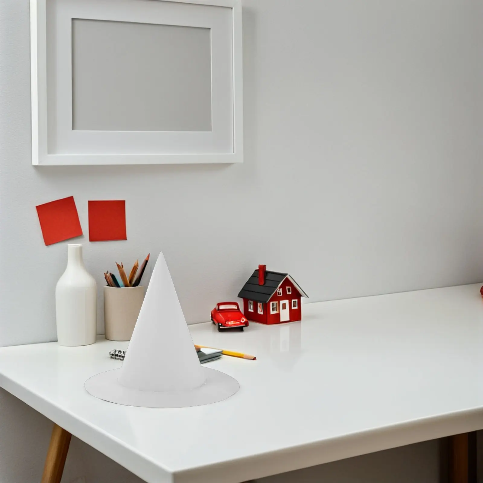 6 peças de chapéus de papel branco para crianças, para pintura artística, decoração, festas em família e atividades de jardim de infância.