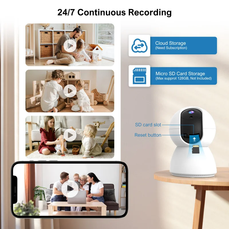 Home Indoor Camera Intelligent Motion Detection Remote Voice Intercom Two Way Aufio IR night vision Wifi Smart Home Camera