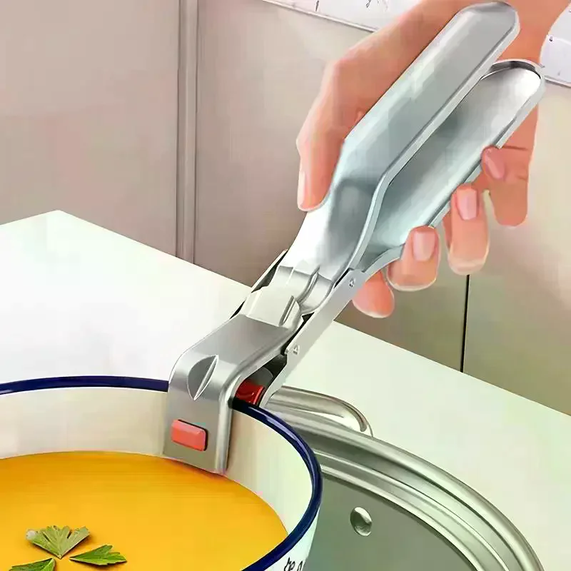 Anti-scalding Clip Hot Bowl Holder Dish Clamp Pot Pan Gripper Clip Air Fryer Dish Plate Retriever Tongs Kitchen Supplies 1pcs