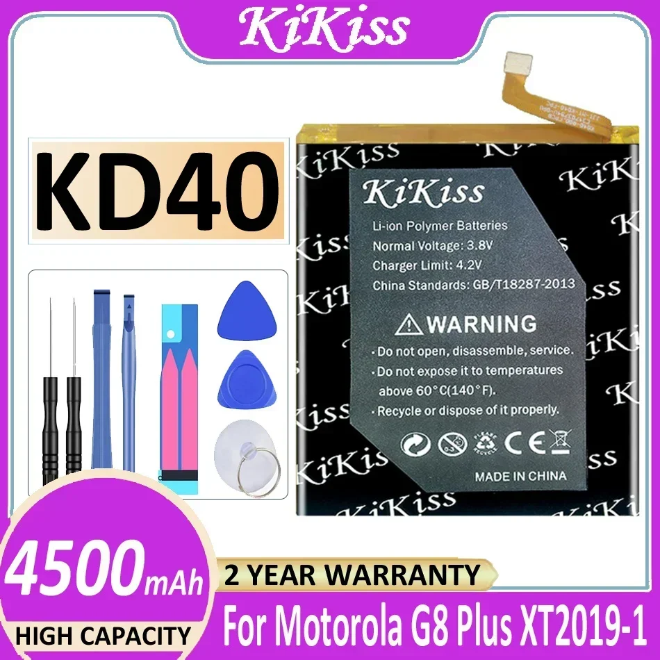 KiKiss  New KD40 Battery For Motorola Moto G8 Plus XT2019 XT2019-2 Phone In Stock Batteria