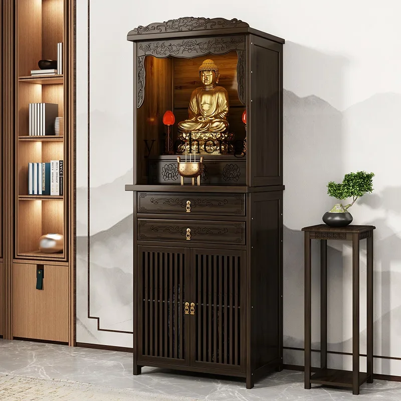 

XL new Chinese vertical cabinet Buddhist niche non-solid wood Buddhist platform household incense case God of Wealth table