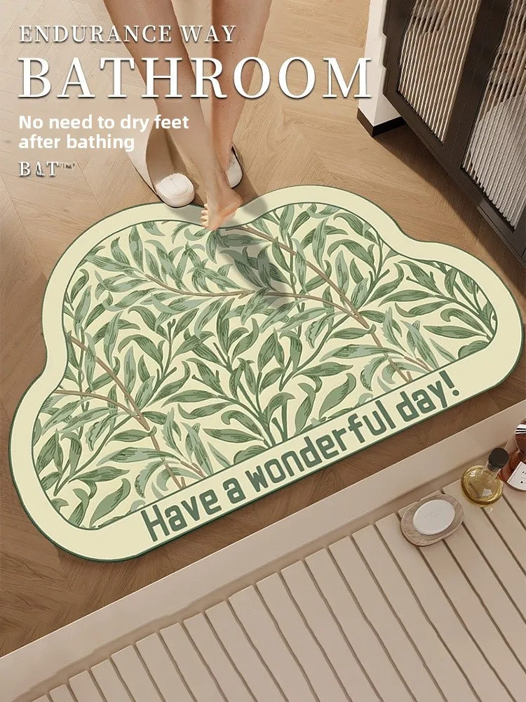 

American Cloud Batoom Mat Silicon Dendroid High Absorbency Qui Dry Anti Slip Toilet Home Batoom Carpet Suede Velvet ...