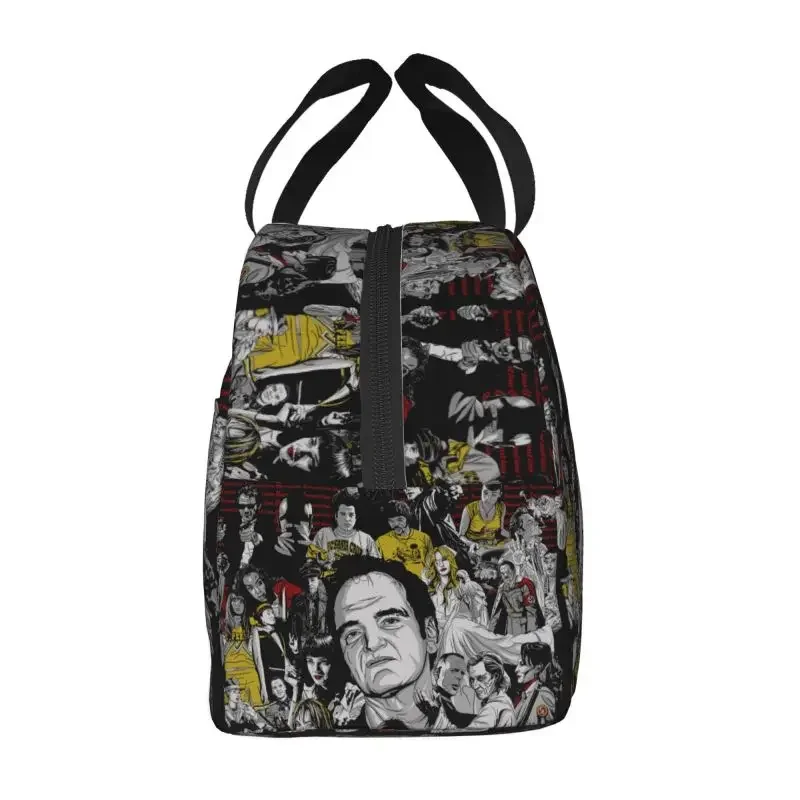 Quentin Tarantino Movie Collage Lunch Box for Women Cooler Thermal Food Insulated Lunch Bag Work Portable Picnic Tote Bags