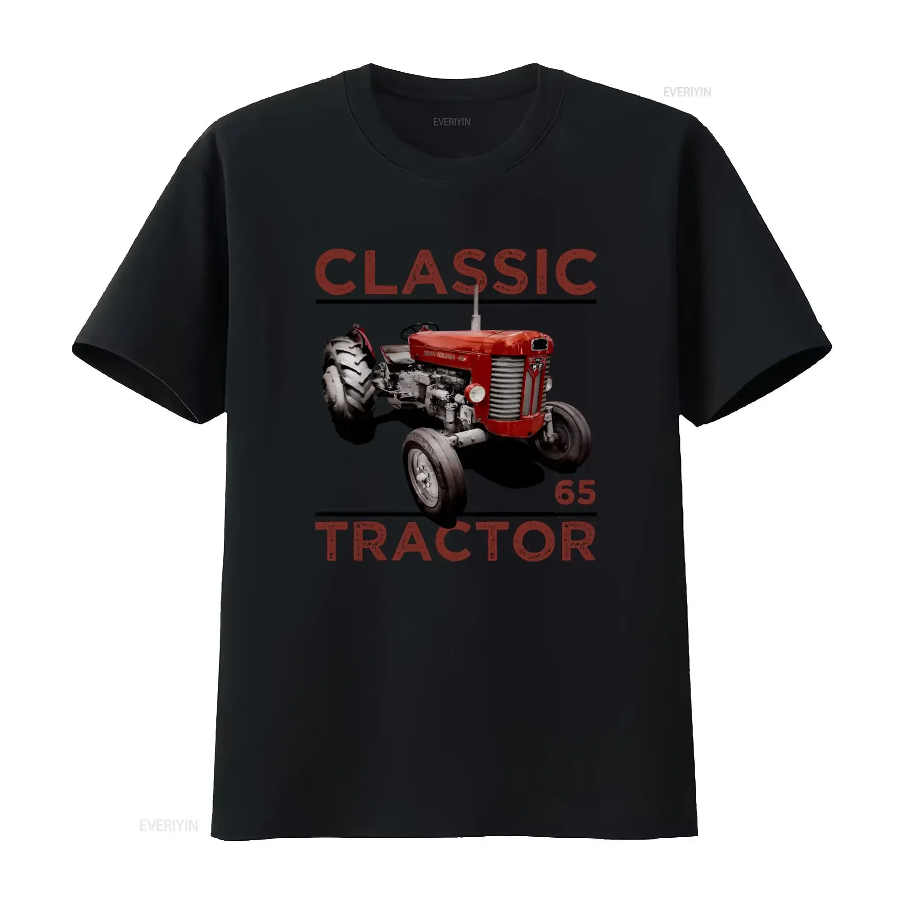 Classic Vintage Tractors Massey Ferguson 65 Inspired Retro Style T Shirt vintage Washed Breathable fashion Unisex