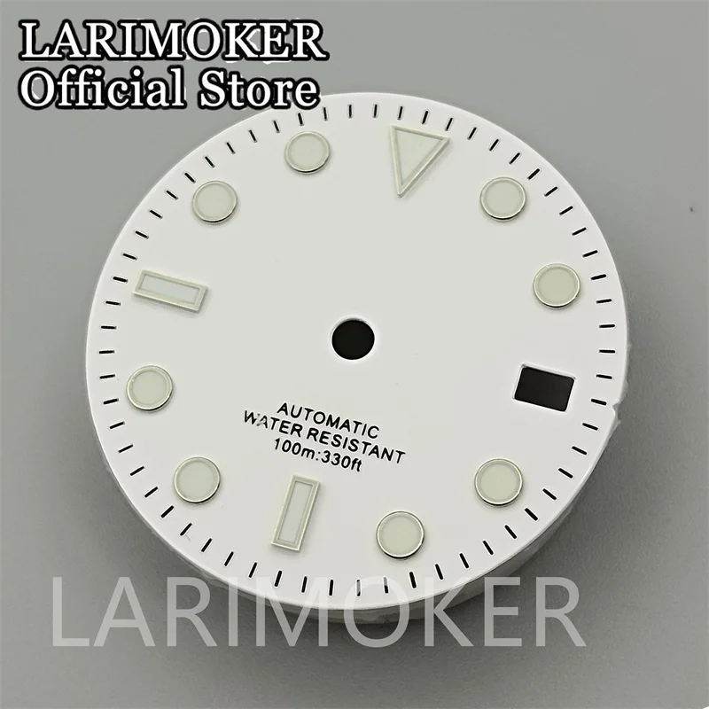 LARIMOKER 29mm black white green blue gray luminous dial fit NH35 ETA 2824 2836 Miyota 8215 821A Mingzhu DG2813 3804 movement