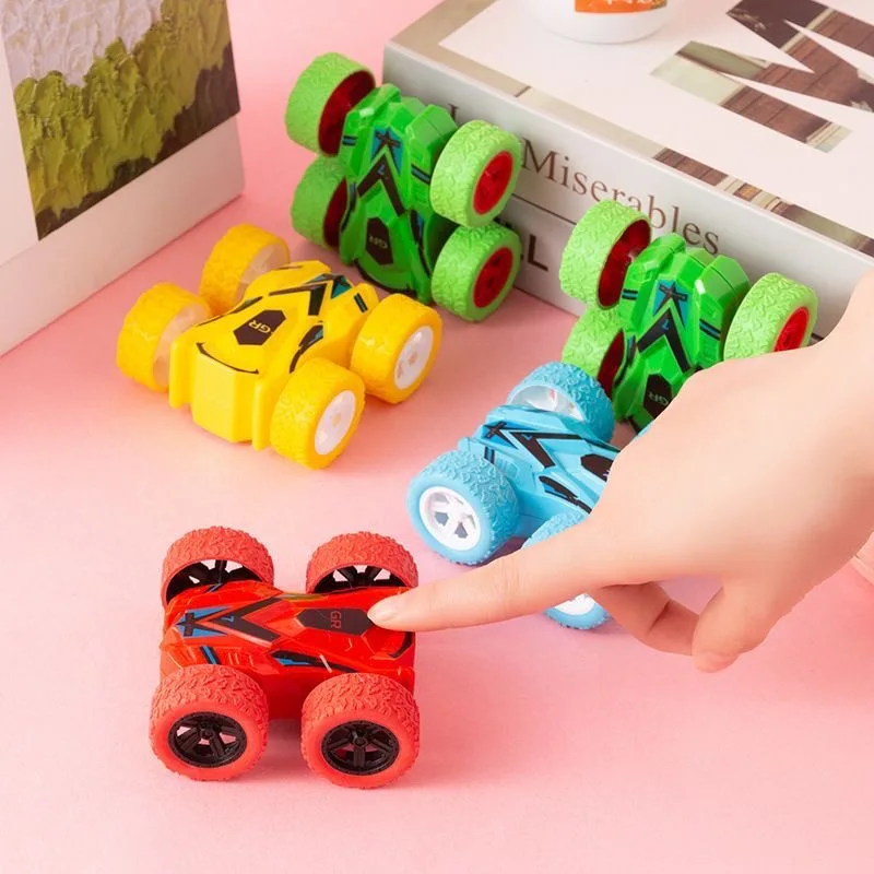 Mini Inertia Car Toys For Children Collision Automatic Turnover Double-Sided Running Car Toy Boys And Girls Fun Interactive Toys