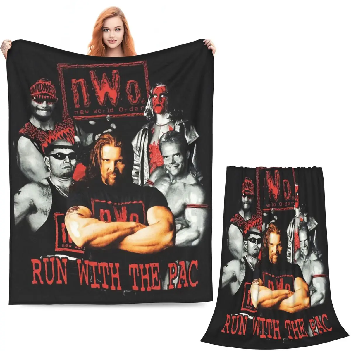Wrestler NWo New World Order The Third Man Blanket Soft Warm Flannel Throw Blanket Bedding for Bed Picnic Travel Home Sofa