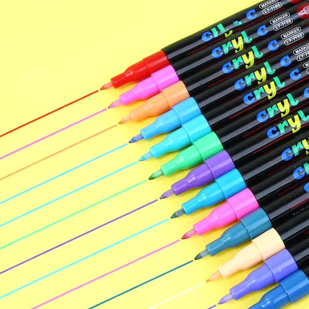 Acrylic Paint Markers For Letuo Art Pens Waterproof Quick Dry Versatile Coloring Tools For Design Painting Illustration